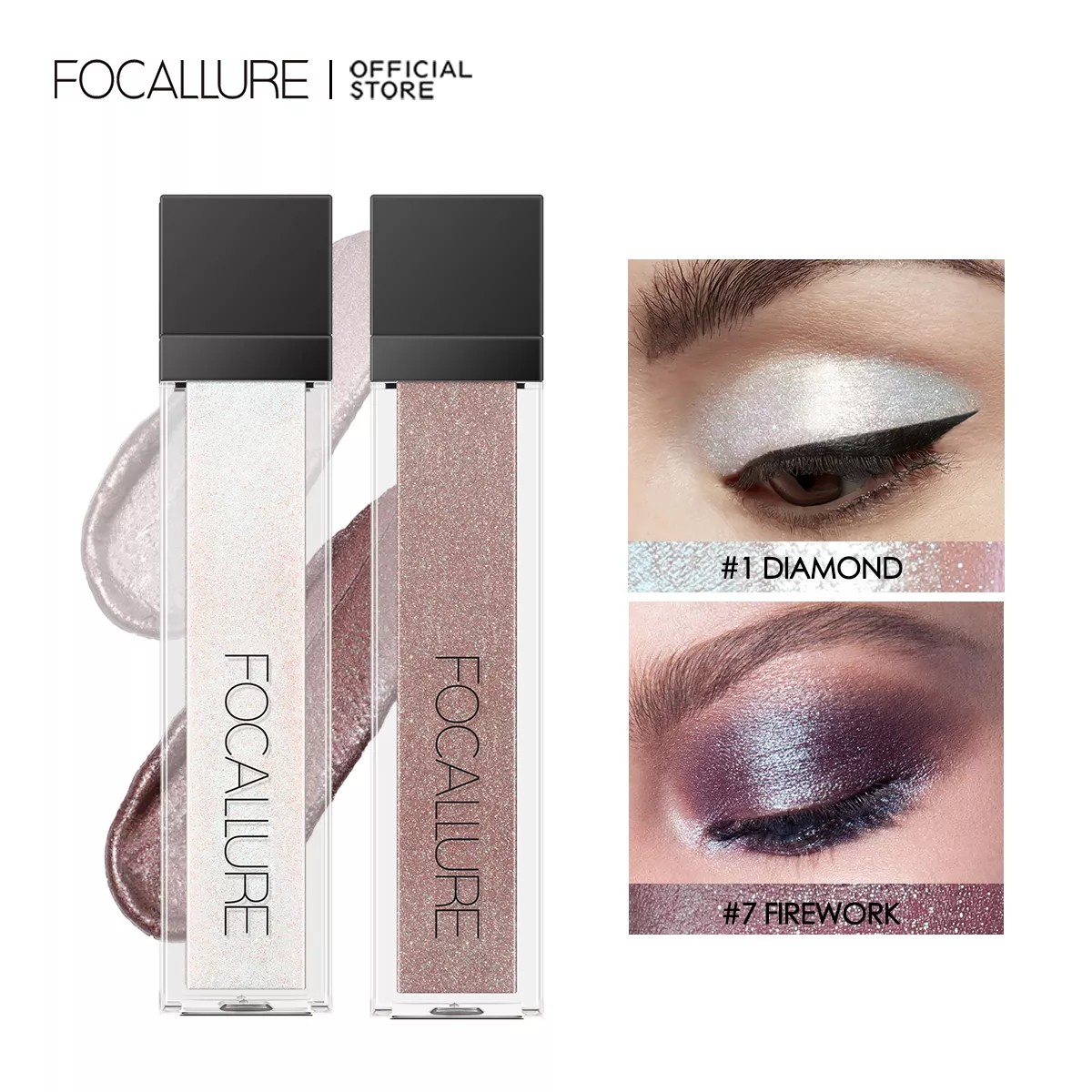 Best of FOCALLURE 14 Colors Diamond Liquid Eyeshadow Waterproof Long-lasting Shiny Glitter Eyeliner Pearlescent Eye Shadow Cosmetics Reviews & Tips