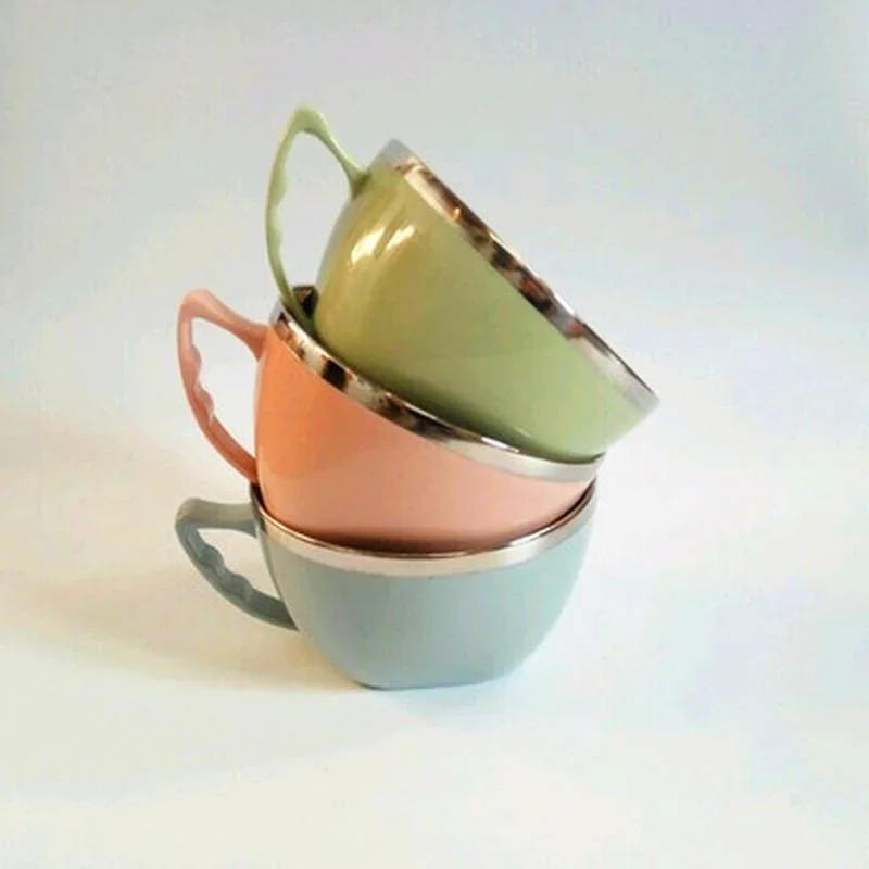 Description Picture 5 of item1PCS Stainless Steel Bowl with Handle Solid Color Anti Scalding Instant Noodles  Mixing Bowl Kitchen Tableware Food  Accessory