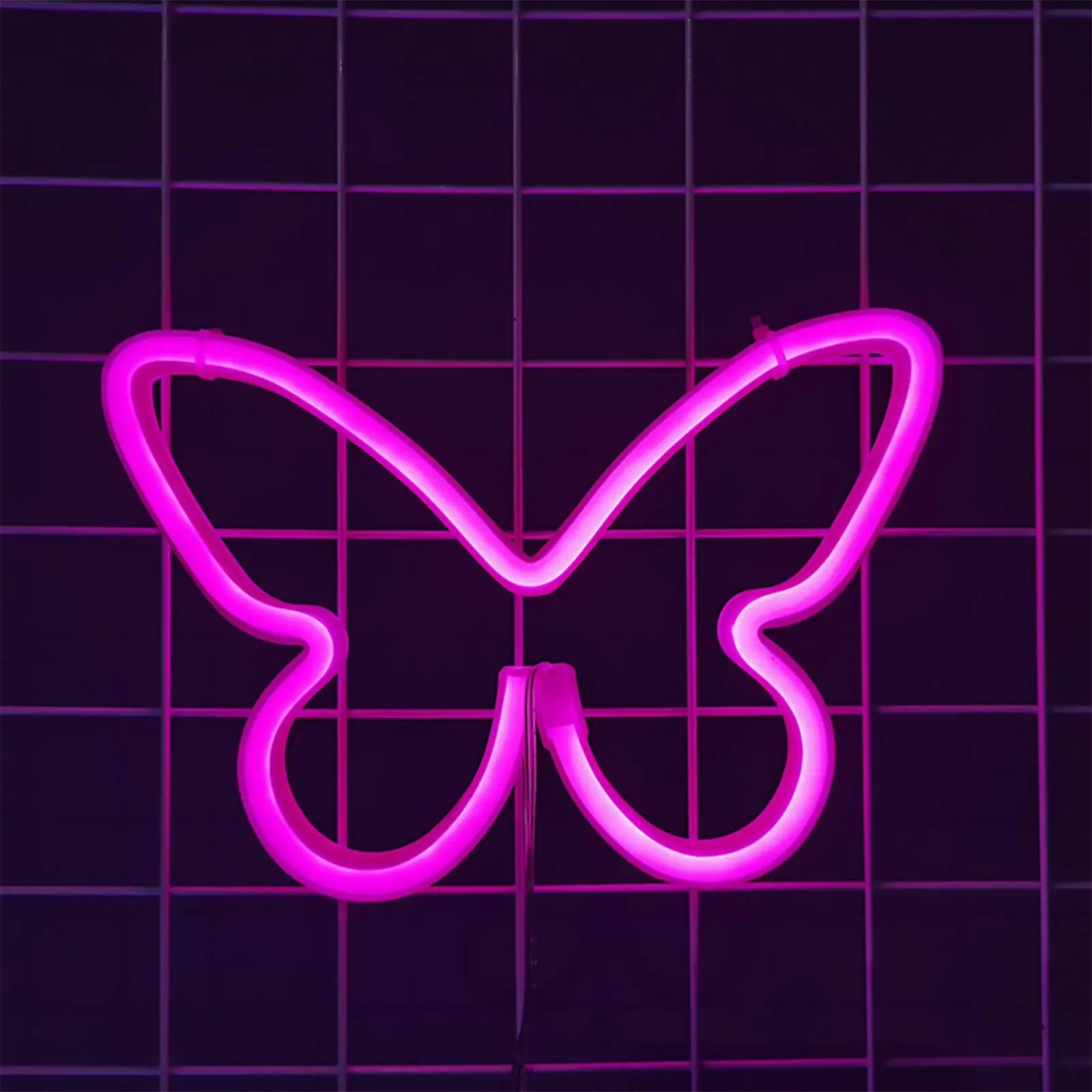 Butterfly Neon Lamp Sign Night Light Lamp Wall Hanging Neon Lamp for Birthday Party Living Room Bedroom Bar Decoration