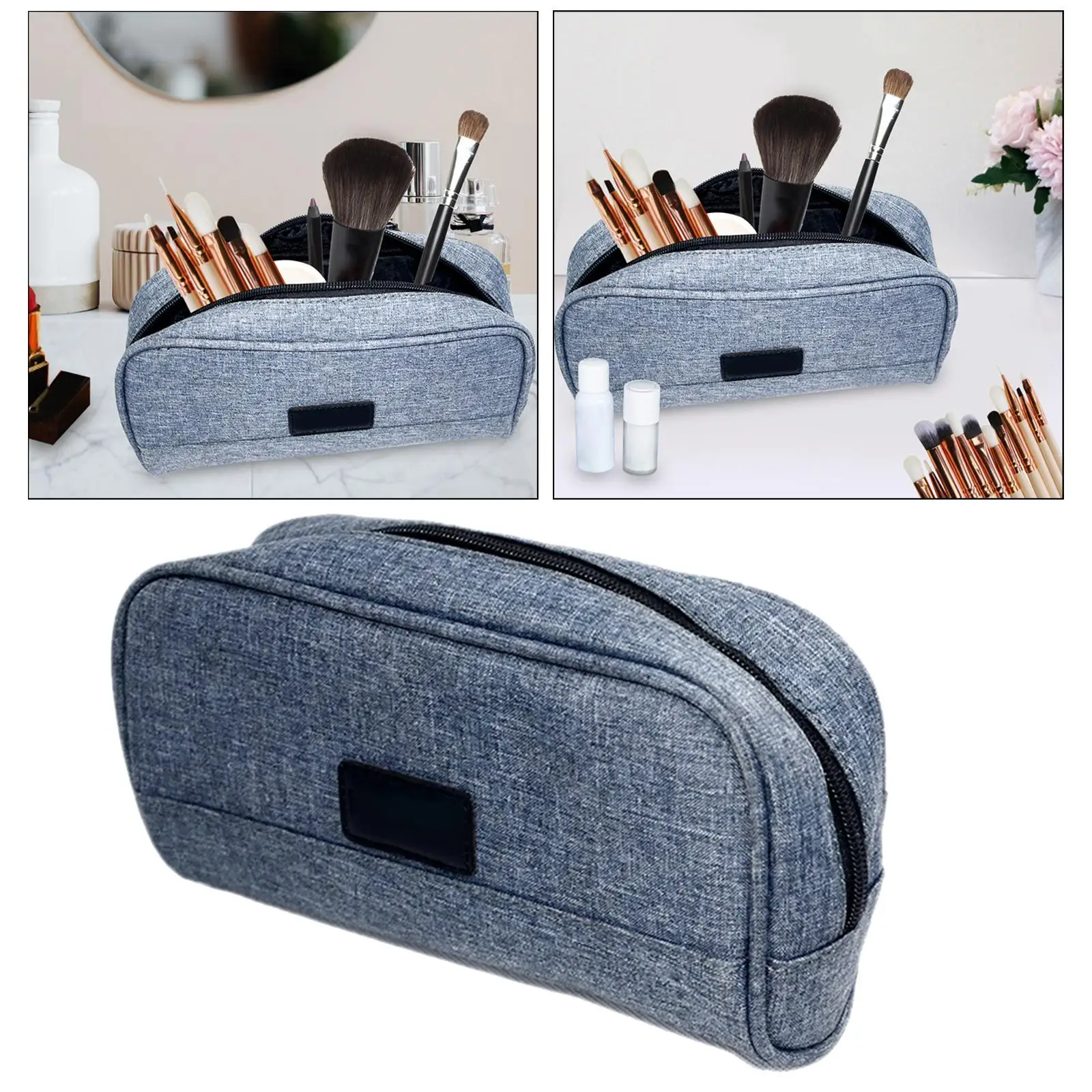 Small Toiletry Bag with Zipper for Men Women Makeup Bag Toothbrush Travel Case Storage Carrying Bag Organizer for Business Trip