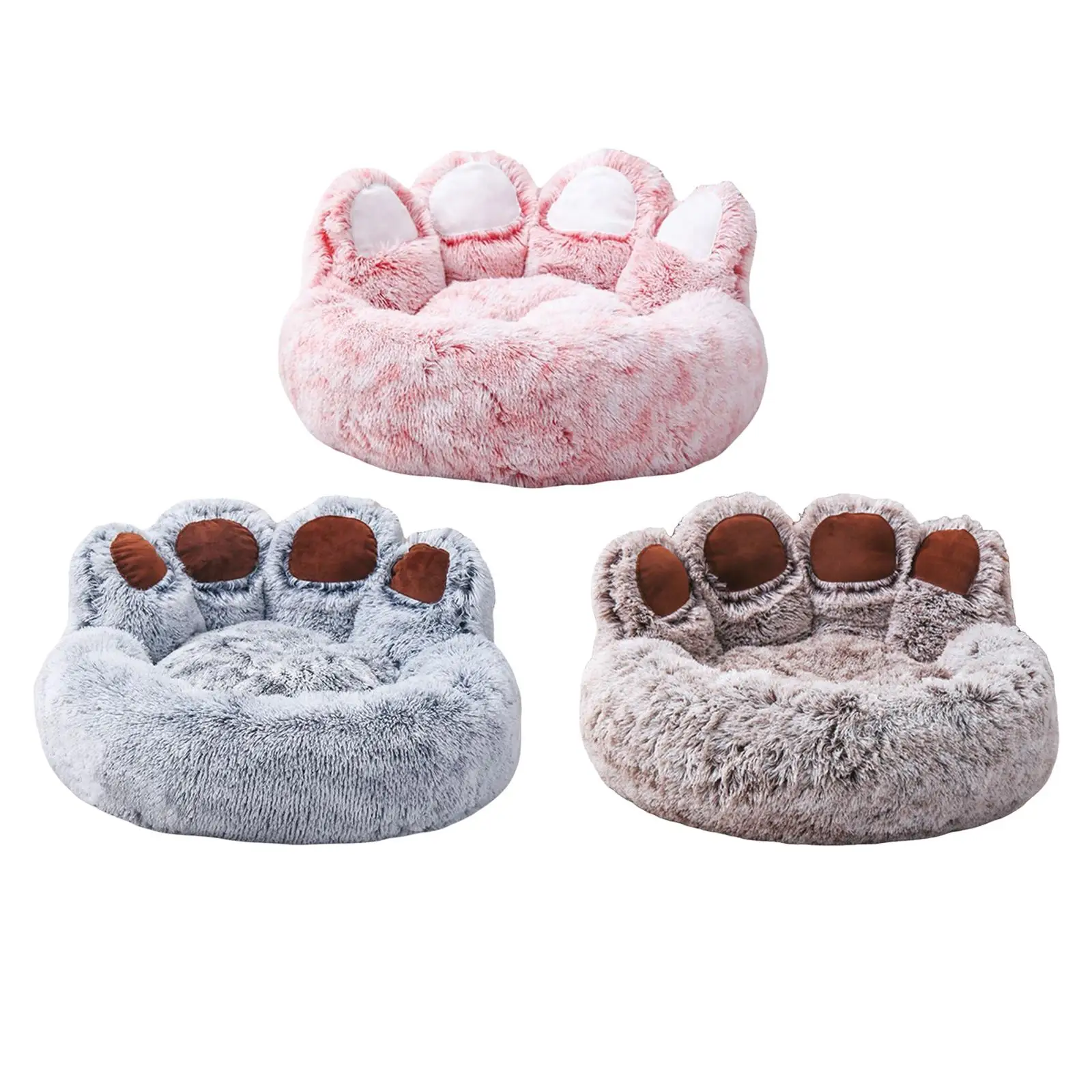 Plush Cat Warm House Dog Bed Hut Comfortable Nonslip Bottom Calming Pet Blanket for Doggy Puppy Indoor Playing Sleeping Cat