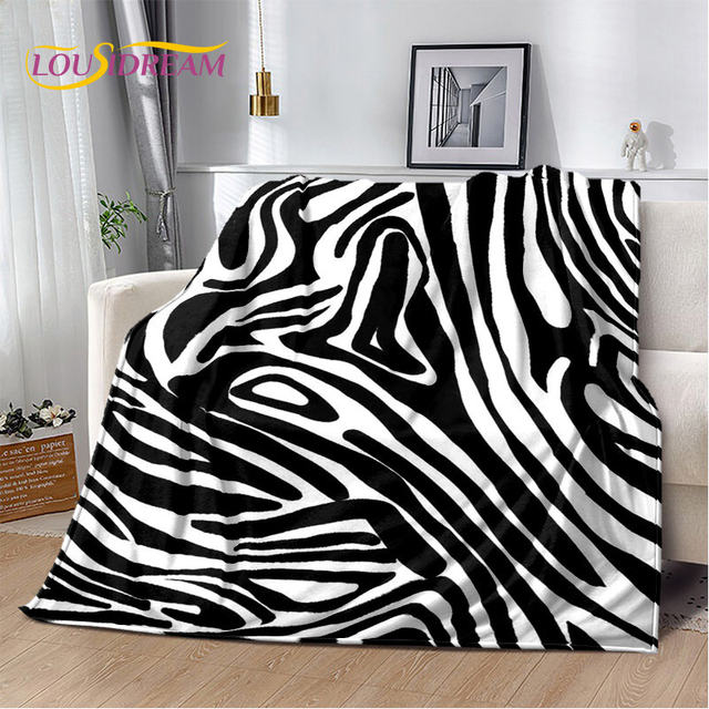 Buffalo Bills Zubaz Zebra Print Throw Blanket Blanket Fluffy Loose Blanket  - AliExpress