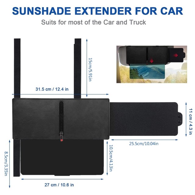 1 x Auto Visier Anti-Blend Sonnenblenden Verlängerung für den Fahrer  Beifahrer