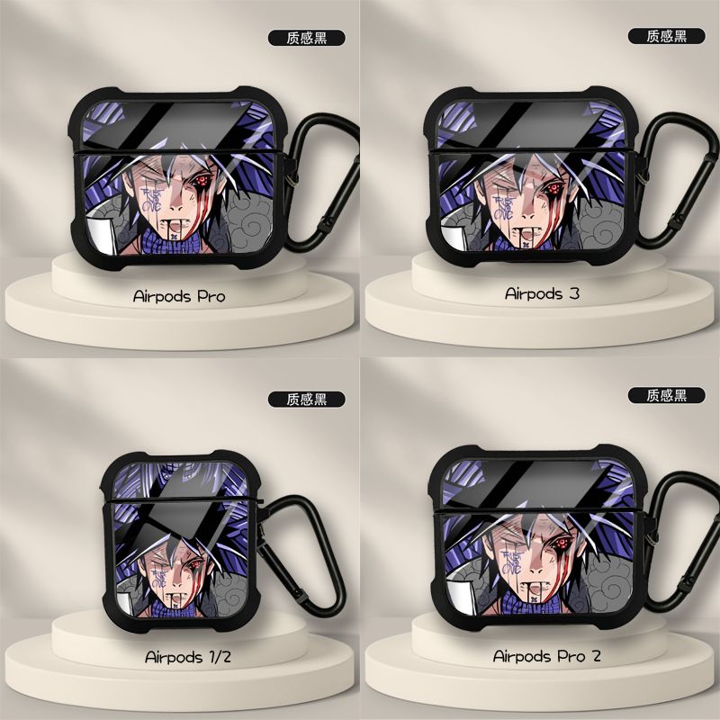 Naruto Anime AirPods Case – Sasuke & Obito Design for AirPods Pro/3 