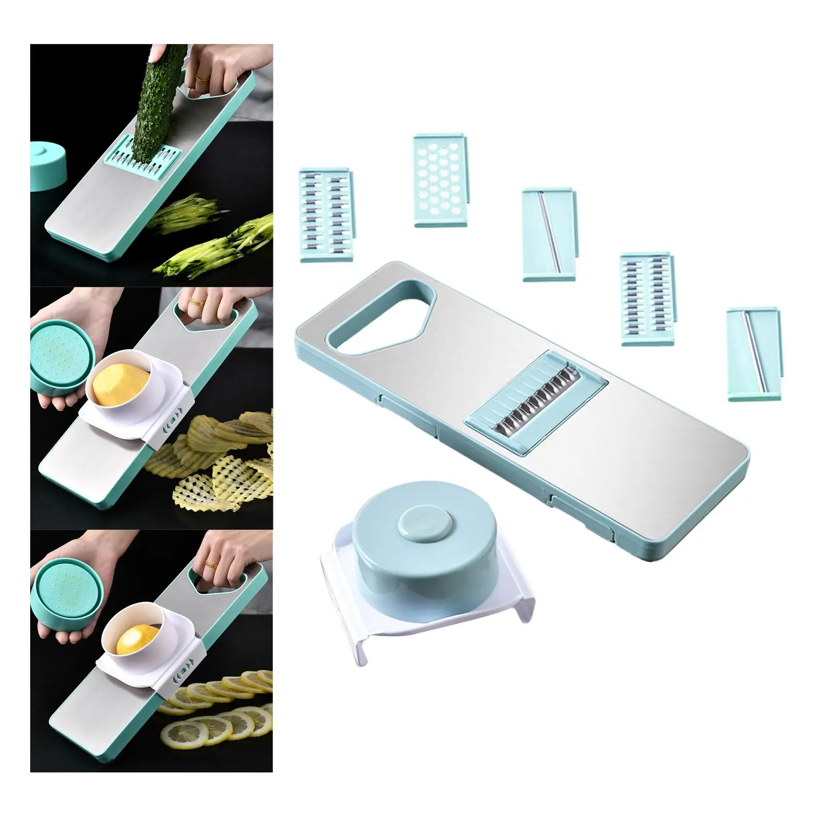 Vegetable Cutter Slicer Multifunction Shredder French Fry Cutter Veggie Mandoline Slicer for Carrots Fruit Onions Salad Lemon