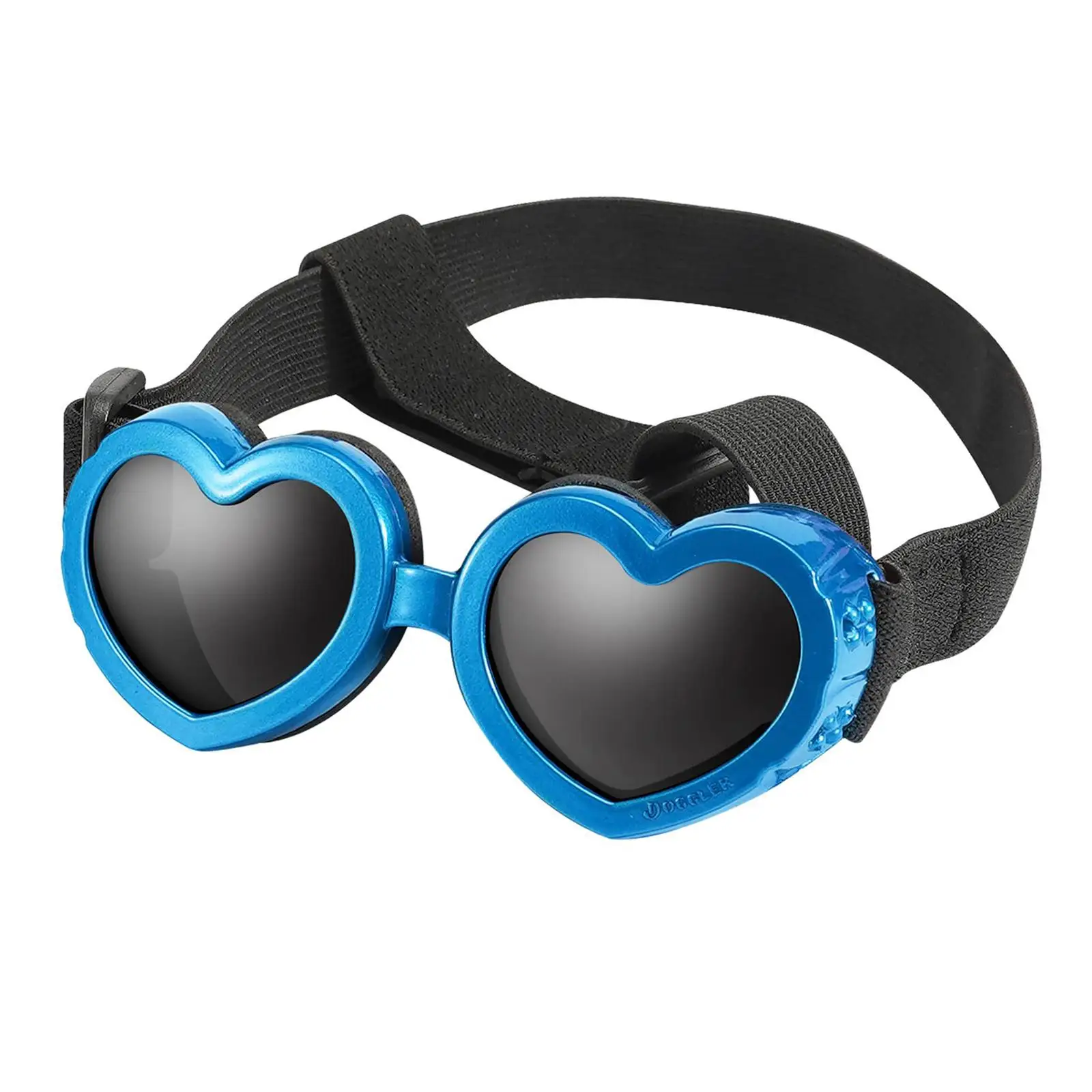 Pet Dog Sunglasses Heart Shape with Adjustable Belt Eye Protection Goggles Eyewear for Photos Props Puppy Dogs Doggy