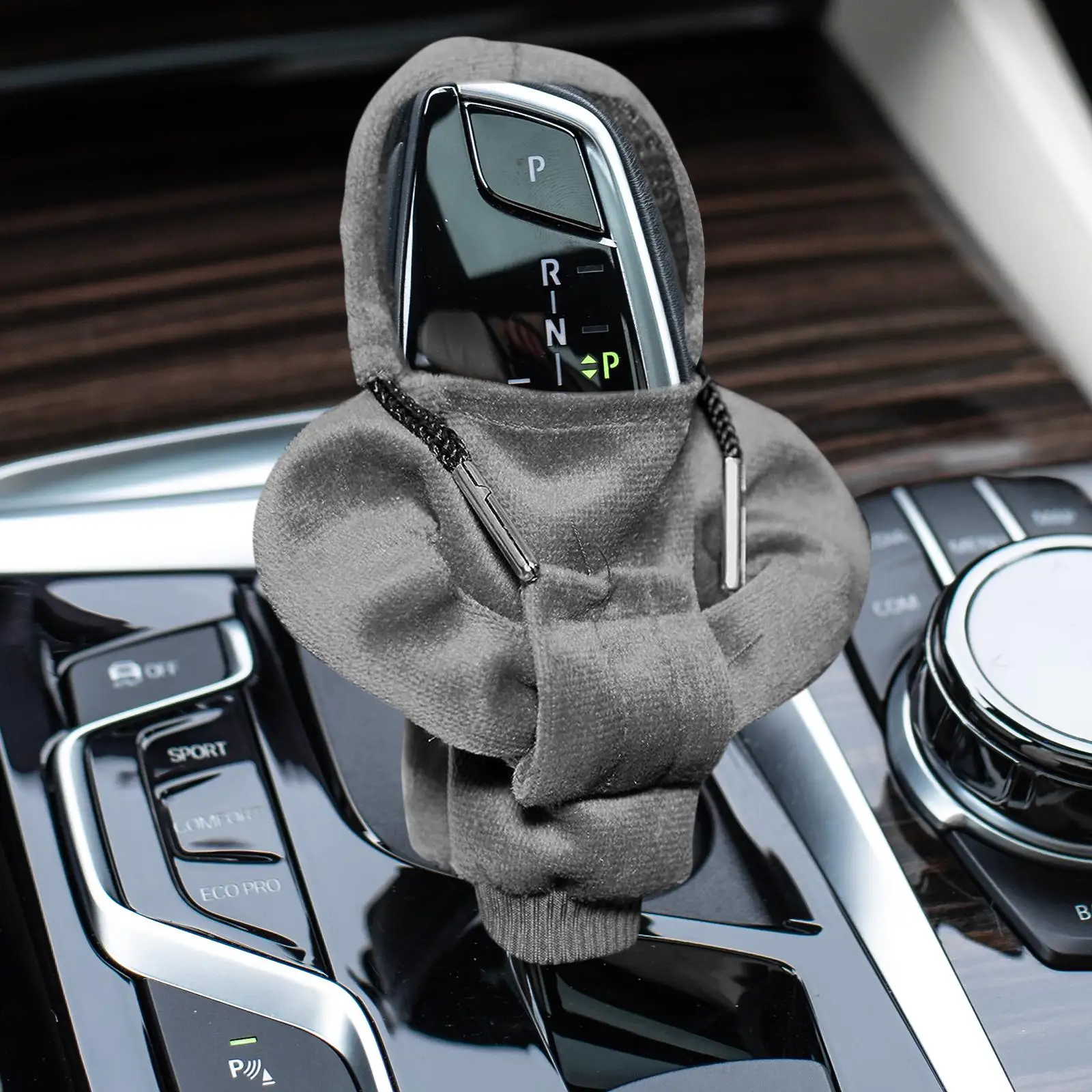Gear Shifter Lever Knob Cover Funny Hoodie Decoration Anti Slip Interesting Shifter Knob Hoodie Cover Sleeve Shifter Lever Decor