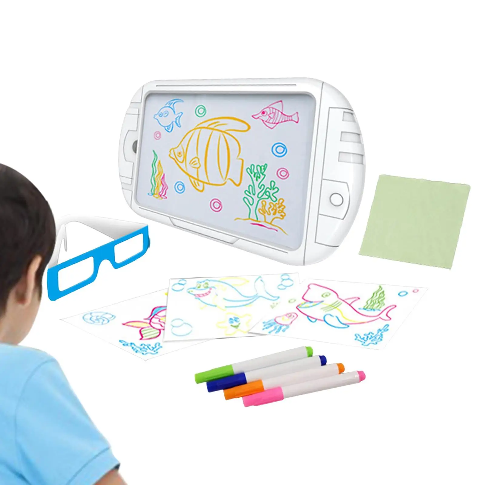 Writing Tablet Activity Games Learning Educational Toy Reusable Gift Erasable Educational Kids Toys Doodle Board for Girls Boys