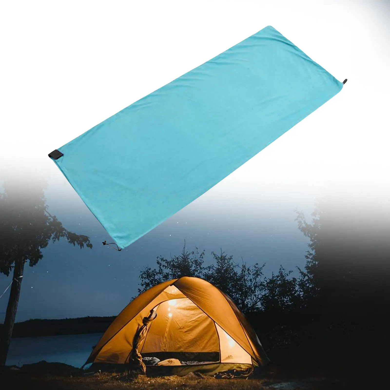 Sleeping Bag Liner Polar Fleece Backpacking Blanket Multipurpose for Hiking, Outdoor Activities Durable Unfolding 180x80cm