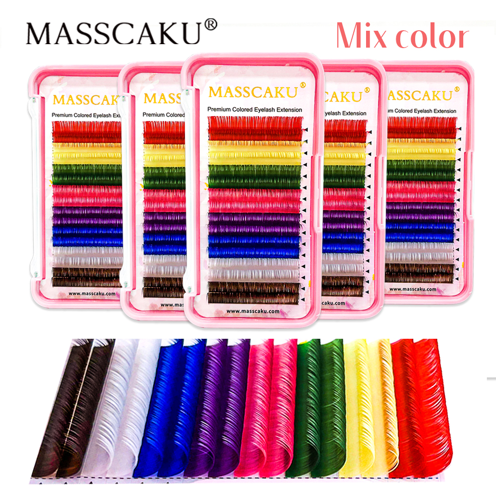 Best of MASSCAKU Colored Classic Eyelashes High Quality False Eyelash Natural Soft Dark Matte Lashes Extension For Makeup Beauty Reviews & Tips