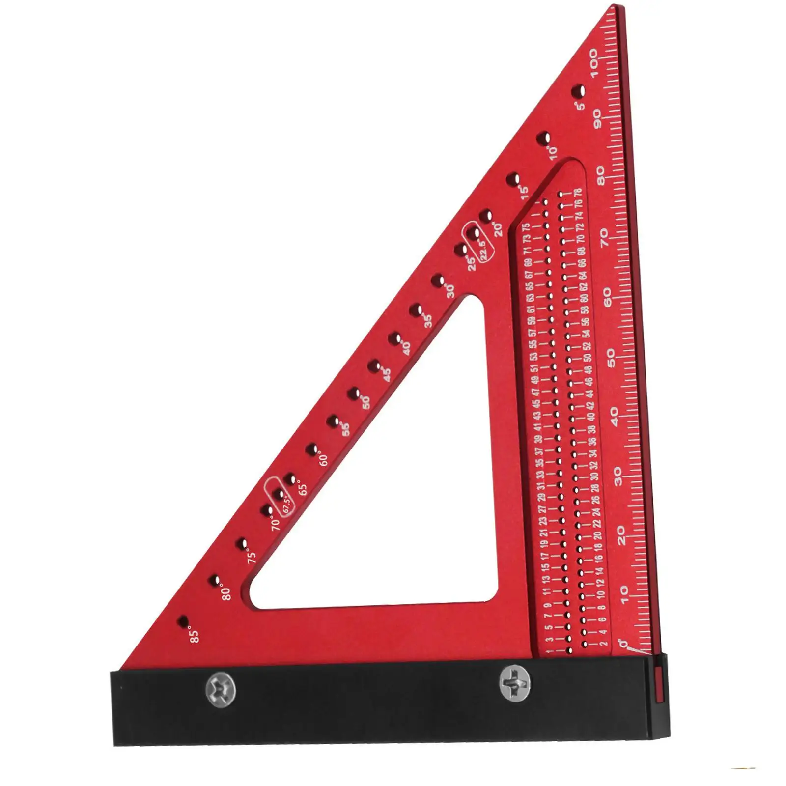 Aluminum Alloy Triangle Angle Ruler Line Ruler for Carpenter Architecture