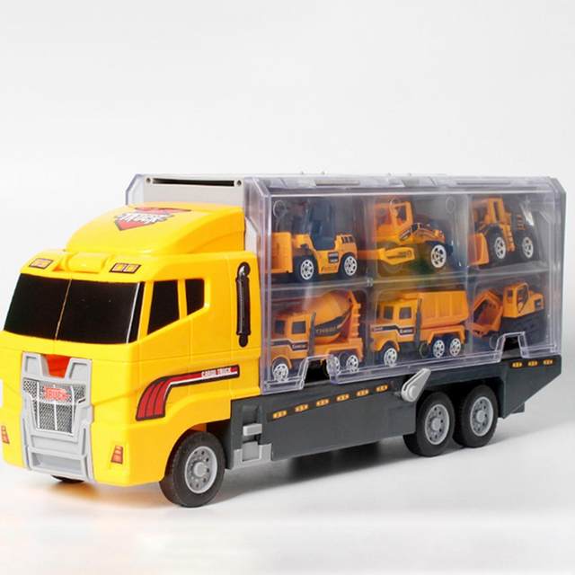 1 conjunto de grandes brinquedos de carro de engenharia real-olhando  adorável caminhão brinquedo playset transporte portador de carro caminhão  de brinquedo para crianças - AliExpress