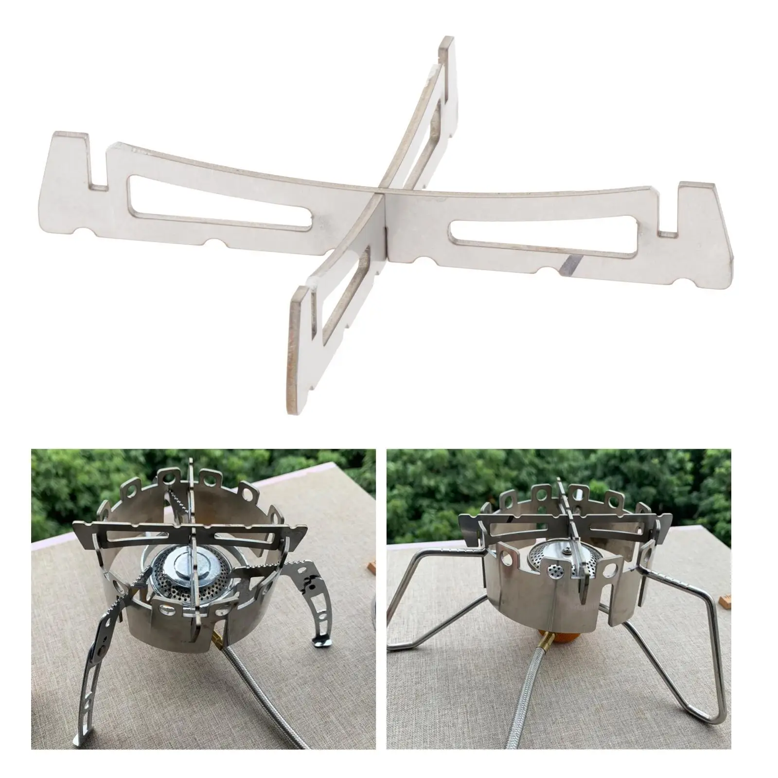 Portable Alcohol Stove Cross Stand Rack Burner Stand Outdoor Stainless Steel