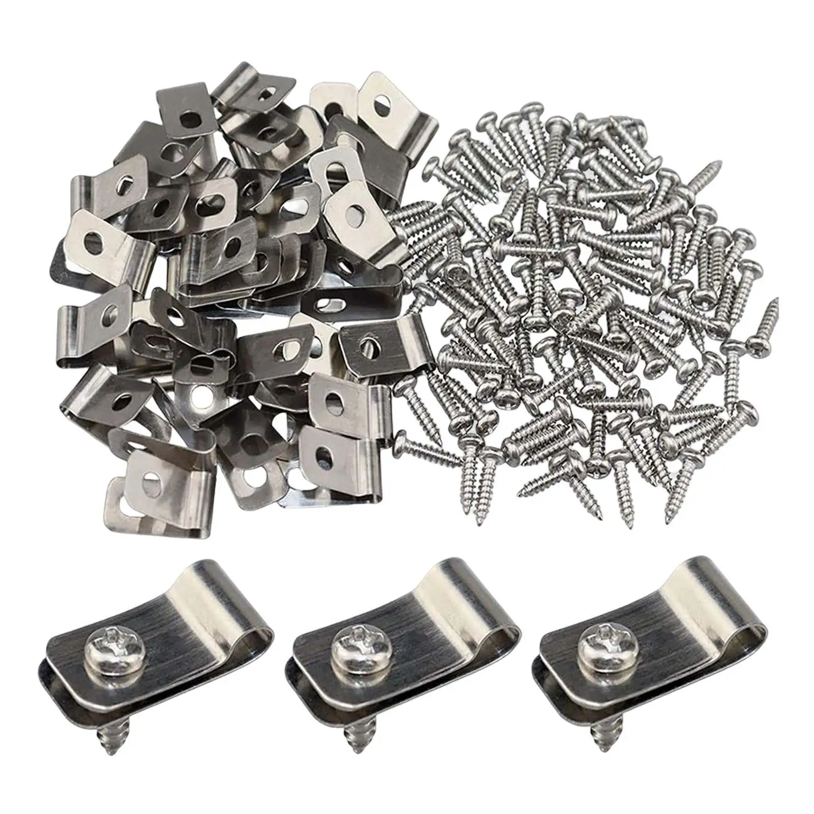 Fence Wire Clamps Protect Your Farm W/ 100Pcs Screws Bundler for Metal Fence