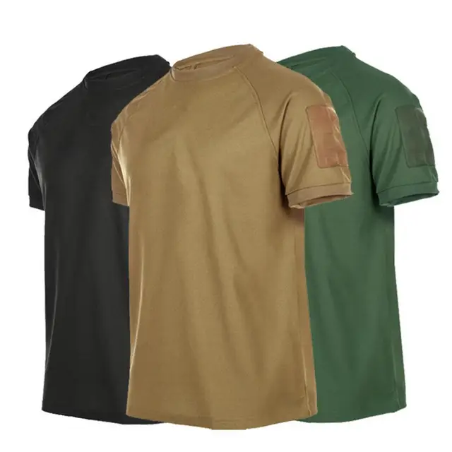 Comprar MEGE-Camiseta táctica de manga corta con cuello redondo para hombre,  camiseta militar del ejército, camisetas de gimnasio, Fitness 4XL