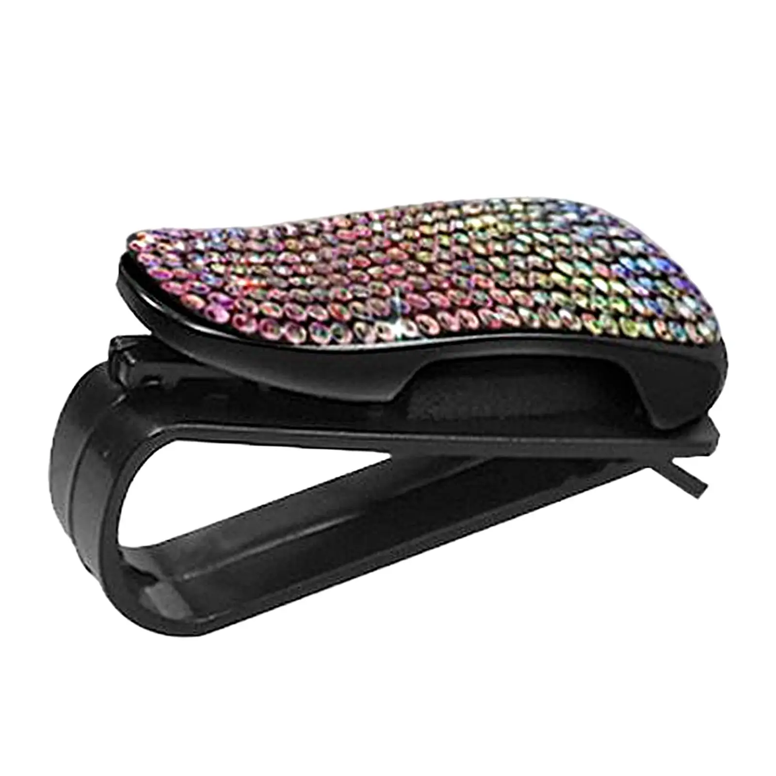 Rhinestones Glasses Holder for Car Visor Women Girls Space Saving Universal Fashion Glasses clip Glasses Hanger Mount