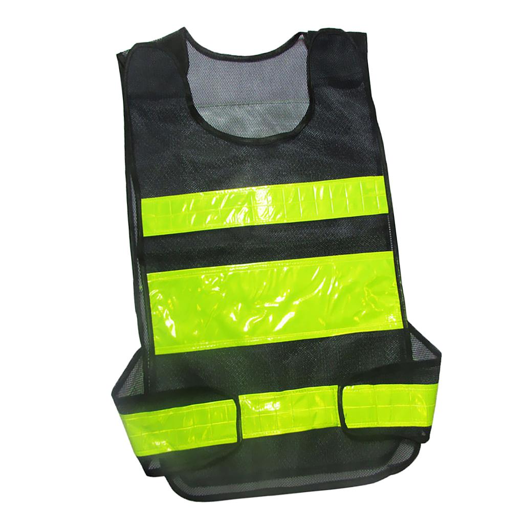 High Visibility Safety Vest, High Visibility Safety Vest With Reflective Strips -Black