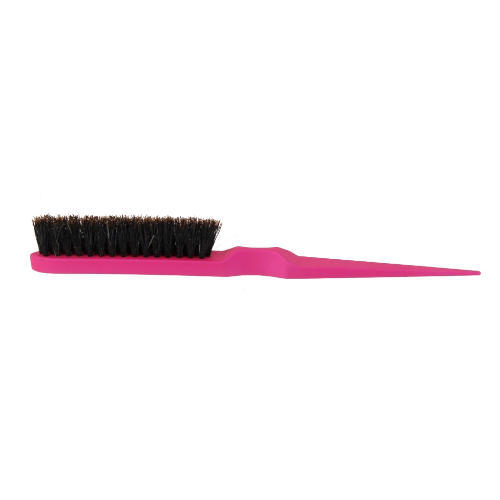 Pro Hairdressing Teasing Back Combing Hair Brush Styling Comb Rose Red