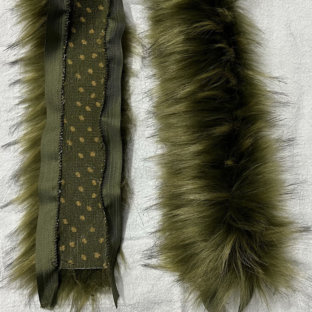Description Picture 5 of item1PC 1M Imitation Raccoon Dog Hair Wool Top Lace DIY Fur Collar Lace Autumn Winter Clothing Accessories For Scarf Hat Coat