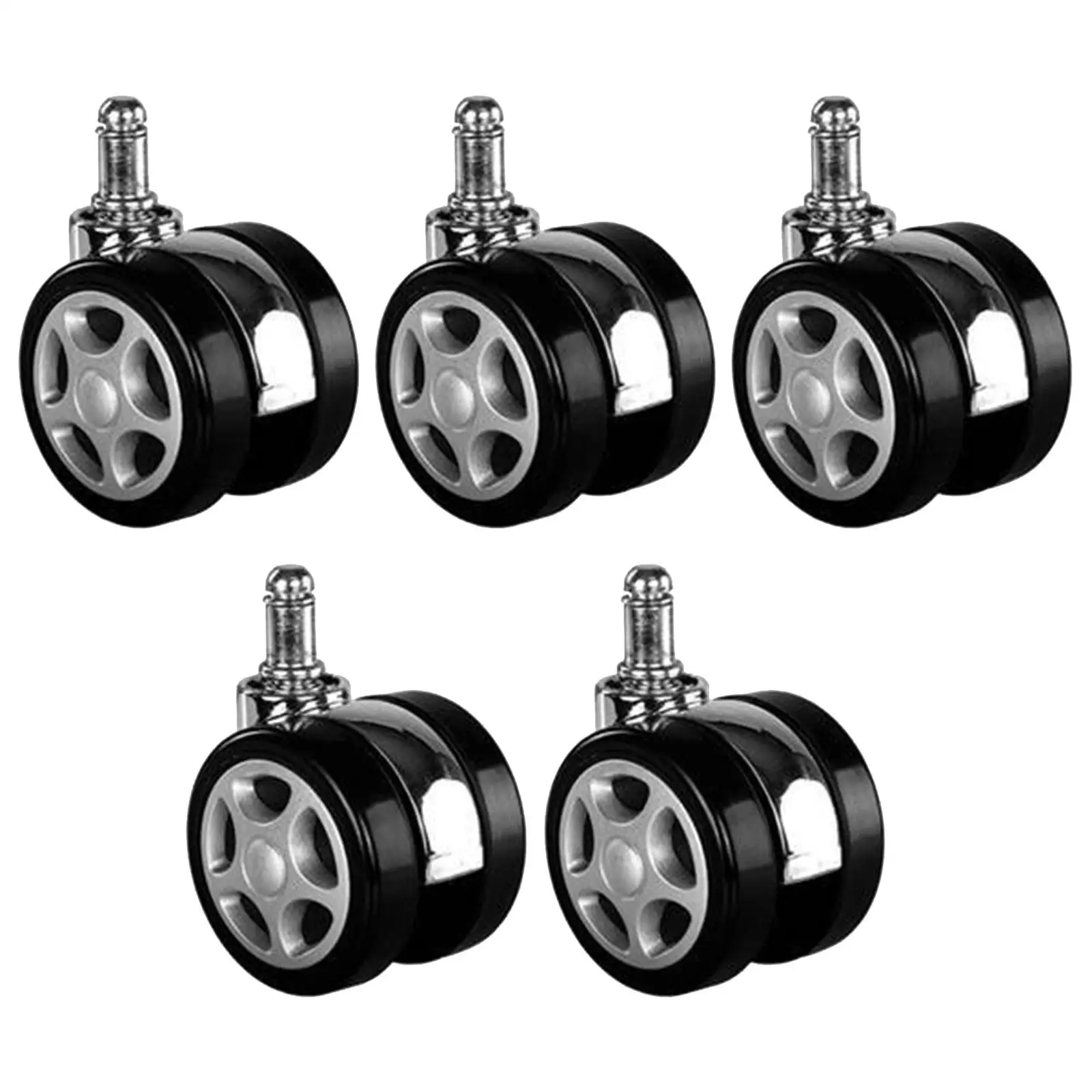5x Office Chair Wheels Quiet Easy to Install 2