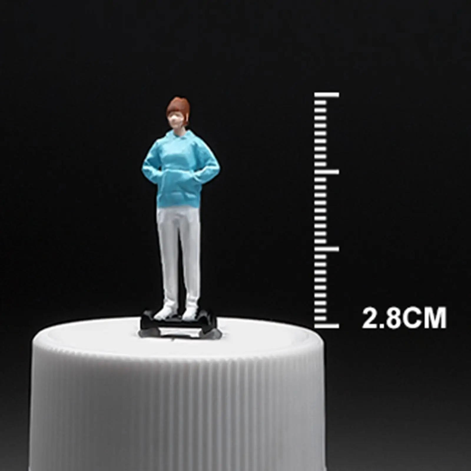 1/64 Scale Handmade Miniature Resin 3D Printed Cute for Balance Bike Girl