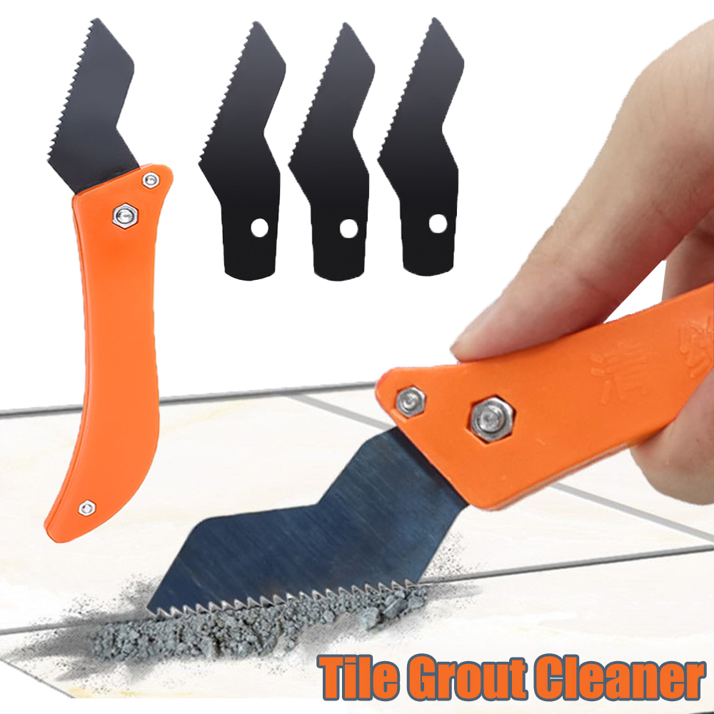 Professional Ceramic Tile Gap Repair Hook Knife for Cleaning Removal Grout Tungsten Steel Joint Notcher Hand Construction Tools