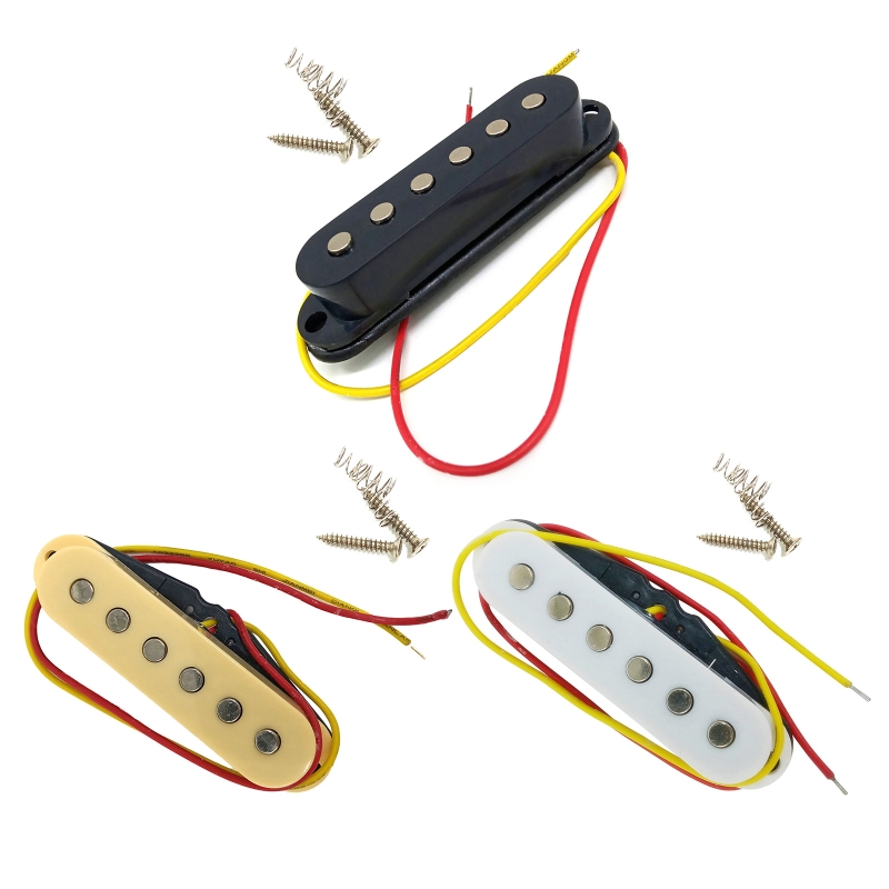 Strat Style E-Gitarren-Tonabnehmer-Set, Single-Coil-Tonabnehmer geladen, hoch ohne Tonabnehmer, Ersatz passend für 6-saitige Gitarre – Detail 1