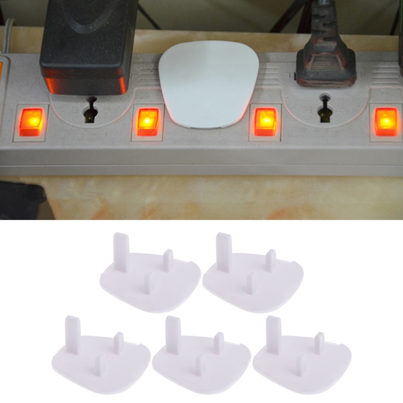 5-stück UK Power Sockel Baby Kind Sicherheit Schutz Gerät Anti-shock Stecker Protector Weiß Farbe Buchse Abdeckung – Detail 3