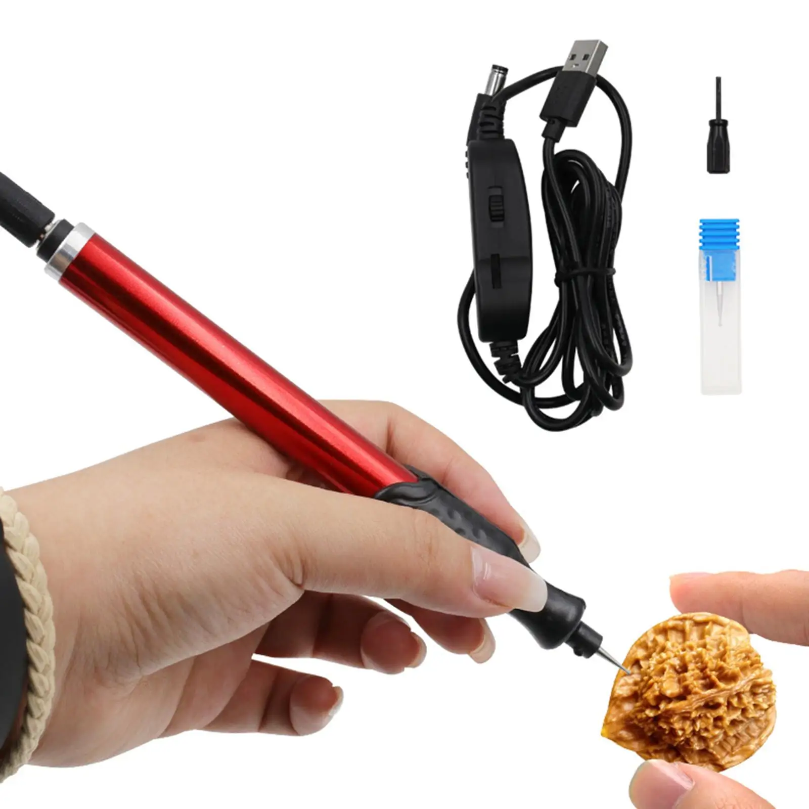 Electric Engraving Pen Kit Written Etching Pen Graver Tool for Stone Carving