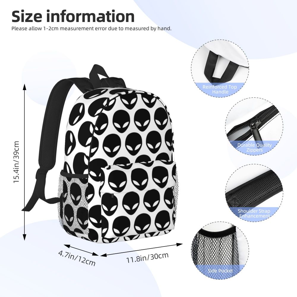 Mochila Padrão Alienígena e UFO Personalizada, Bookbag