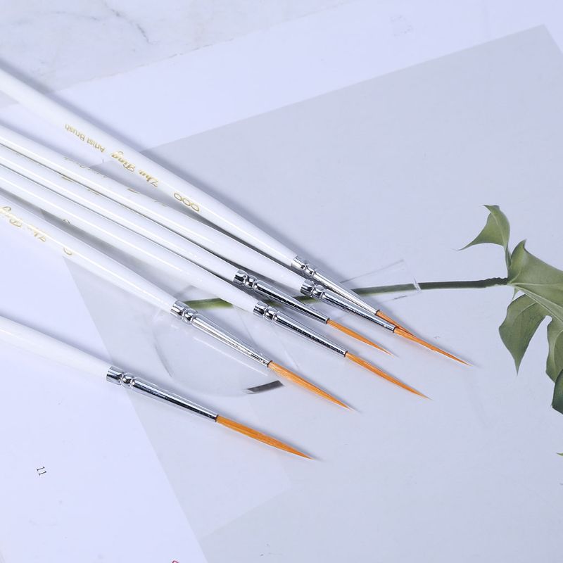 CPDD 6-teiliges Rundpinsel-Hakenlinienstift für Künstler, Nylonhaarfarben-Set, Zeichnen, Malen, Basteln – Detail 6