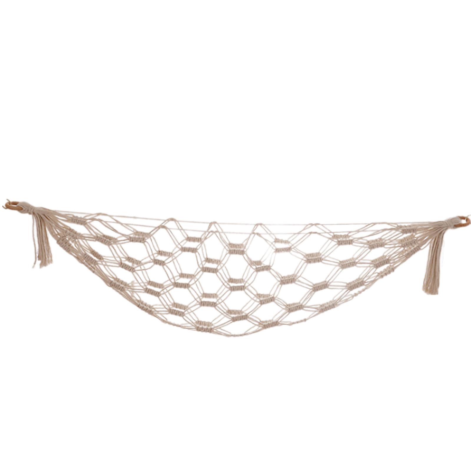 Hanging Fruit Hammock under Cabinet Space Saving Corner Stuffed Animal Hammock Household Macrame Organizer for Banana Vegetable