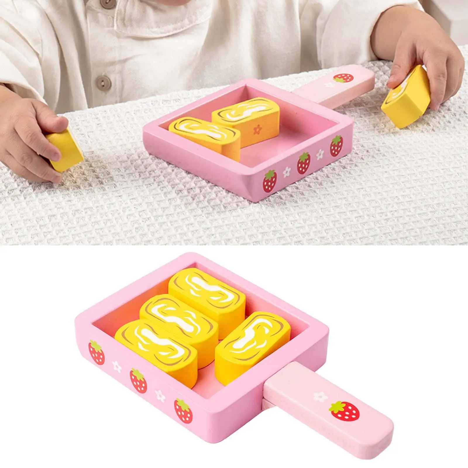 Rice Cake Toy Mini Wooden Play Kitchen Accessories Fake Cooking Cooking Toys Children kitchen Toys for kitchen