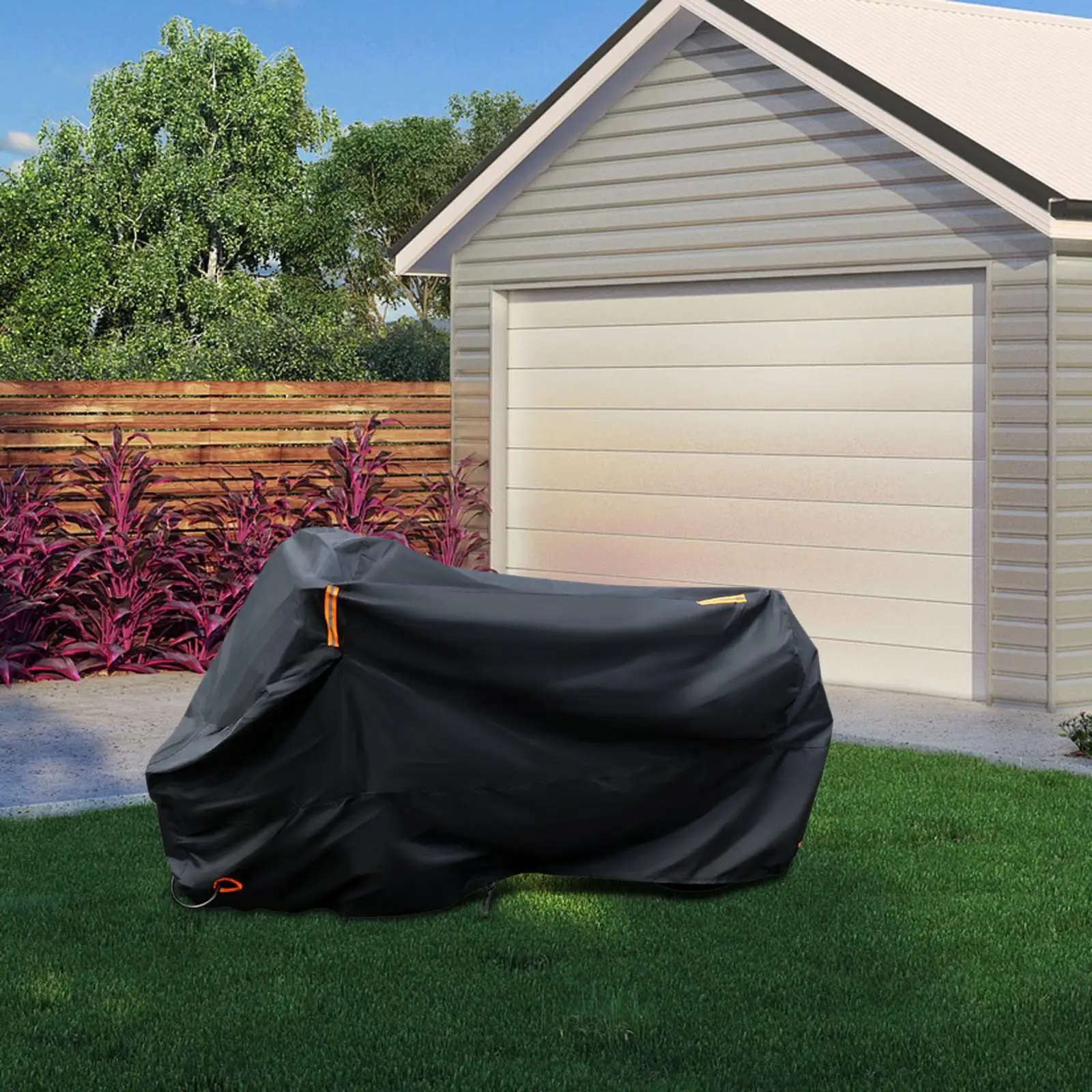 Motorcycle Cover Windproof Waterproof with Lock Holes All Season Wear Resistant