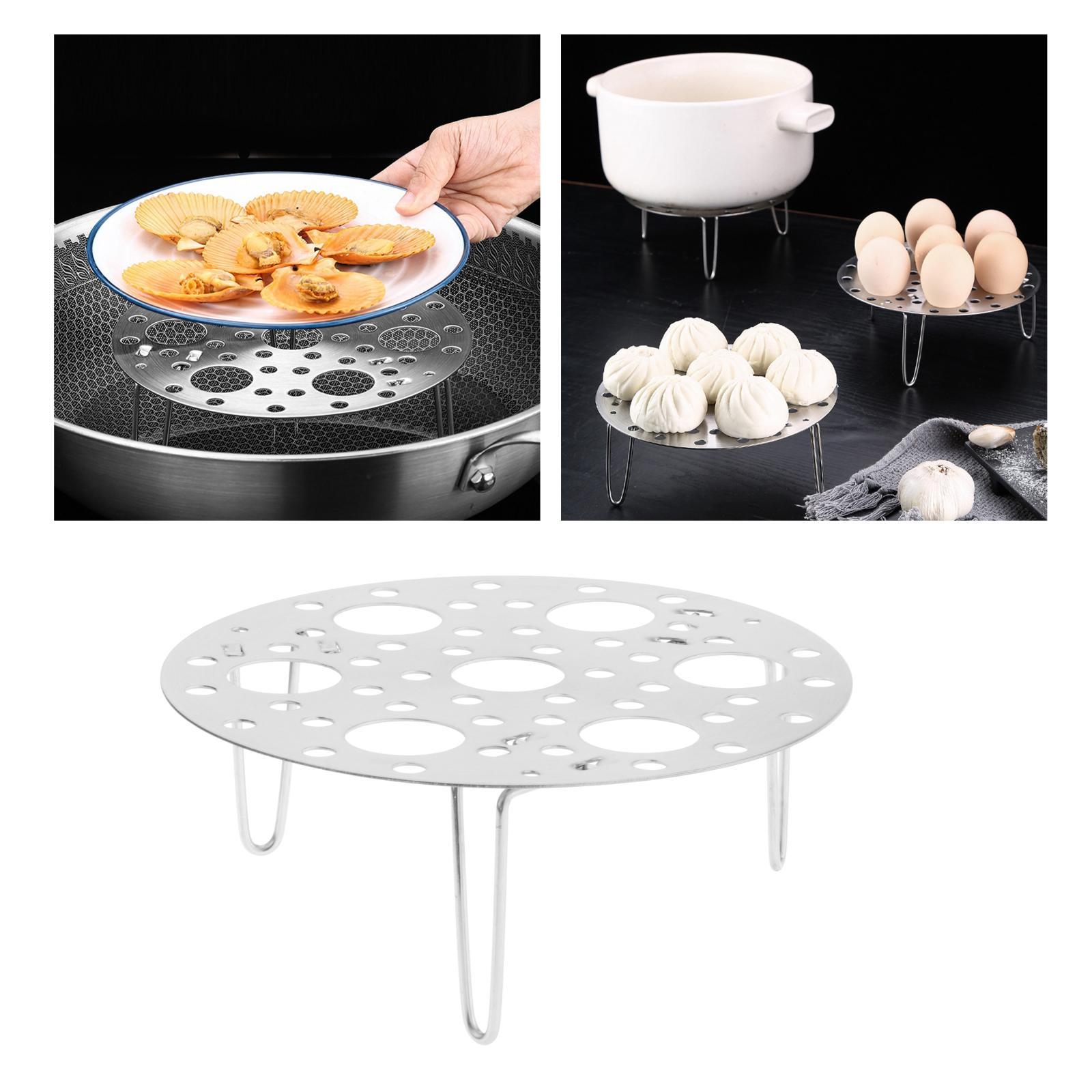 Collapsible Egg Steamer Rack Trivet, Multifunctional Plate, Round Basket for Electric Pressure Cooker Cooking Accessories