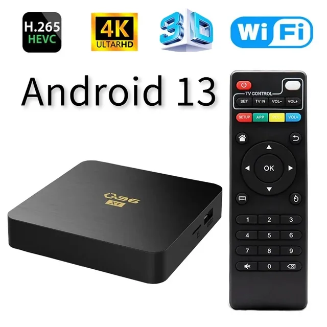 Box TV Android X96 Max Plus 4Go RAM/32Go ROM - Lecteur Media 4K Avec Télécommande Et HDMI