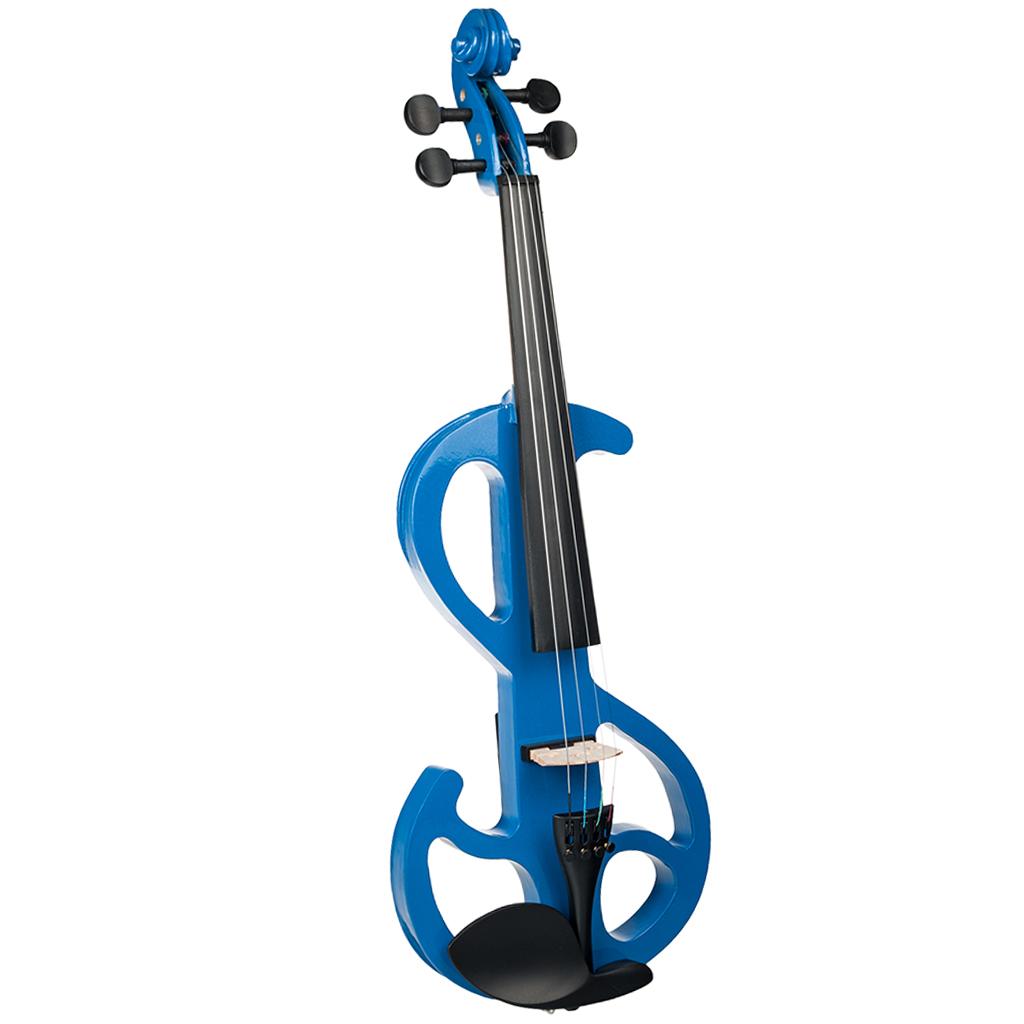 Title 4, Violino elettrico 4/4 full size blu con custodi...