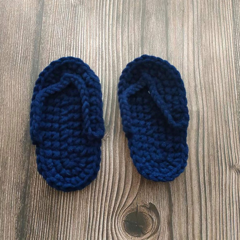 Strickhausschuhe für Babys, Jungen und Mädchen, Fotografie-Shooting-Outfits, Mini-Flip-Flops A2UB – Detail 15