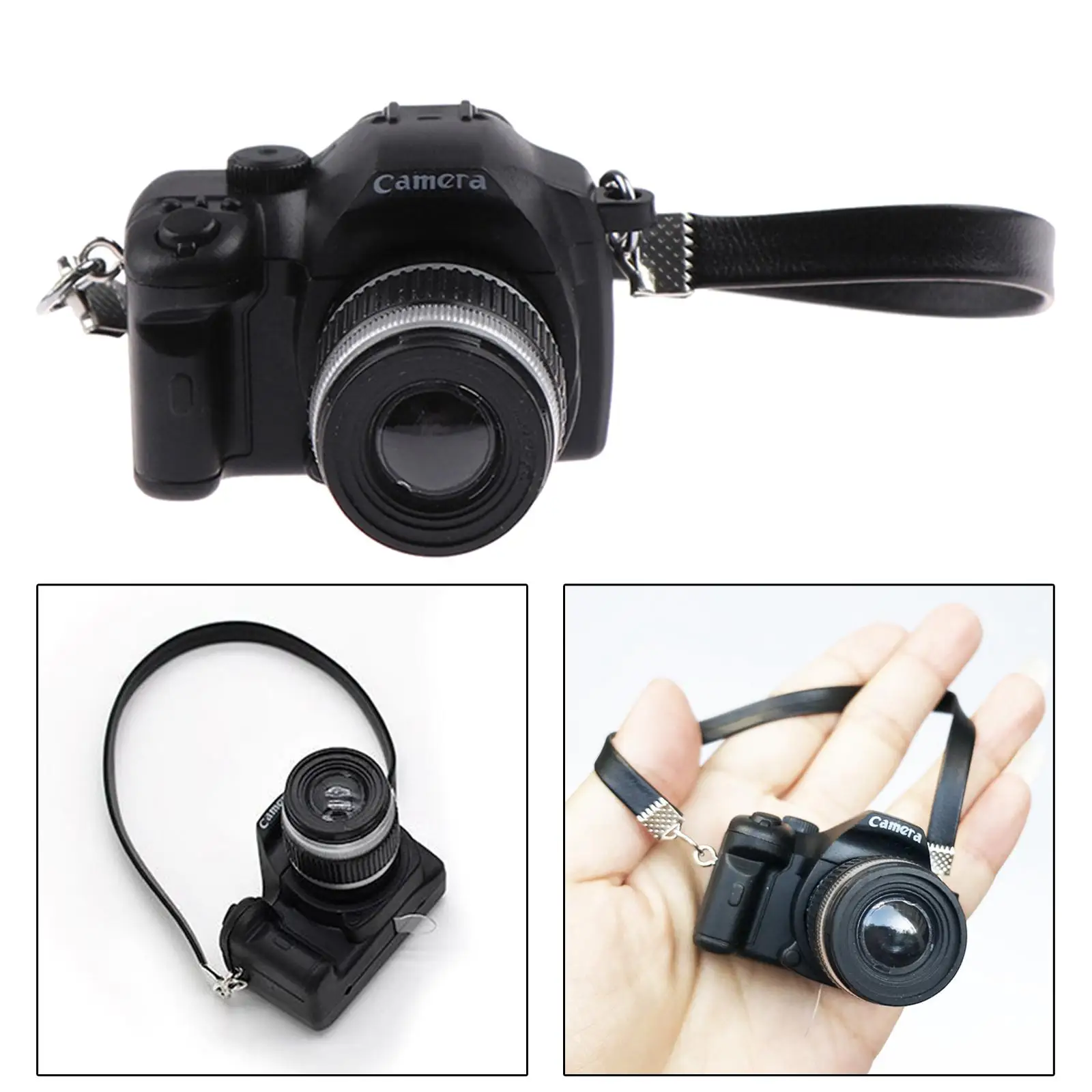 2x Miniature Digital Camera Model, 1:12 Slr Decorative Photographic Accessories for Dollhouse