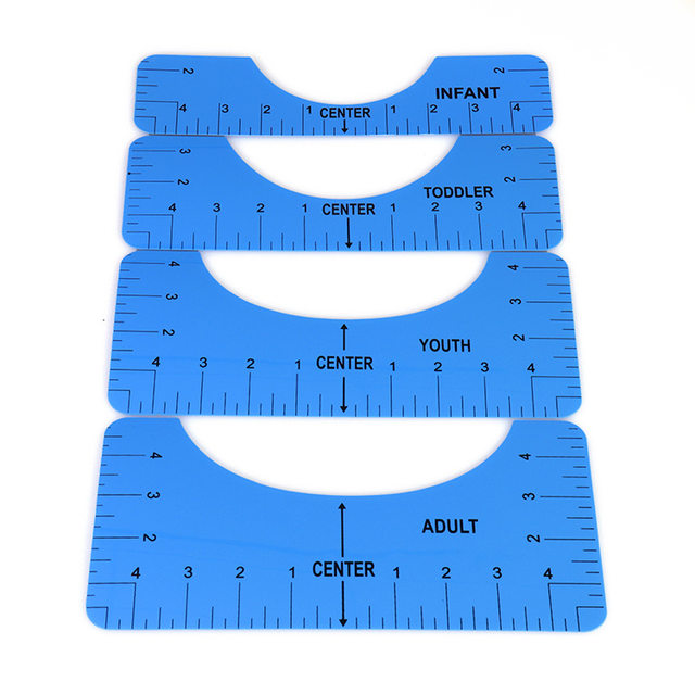 4-in-1 Round T-Shirt Neck Measurement Tools PVC Alignment Rulers for  Guiding Design Clothes Size Handmade Sewing Accessories