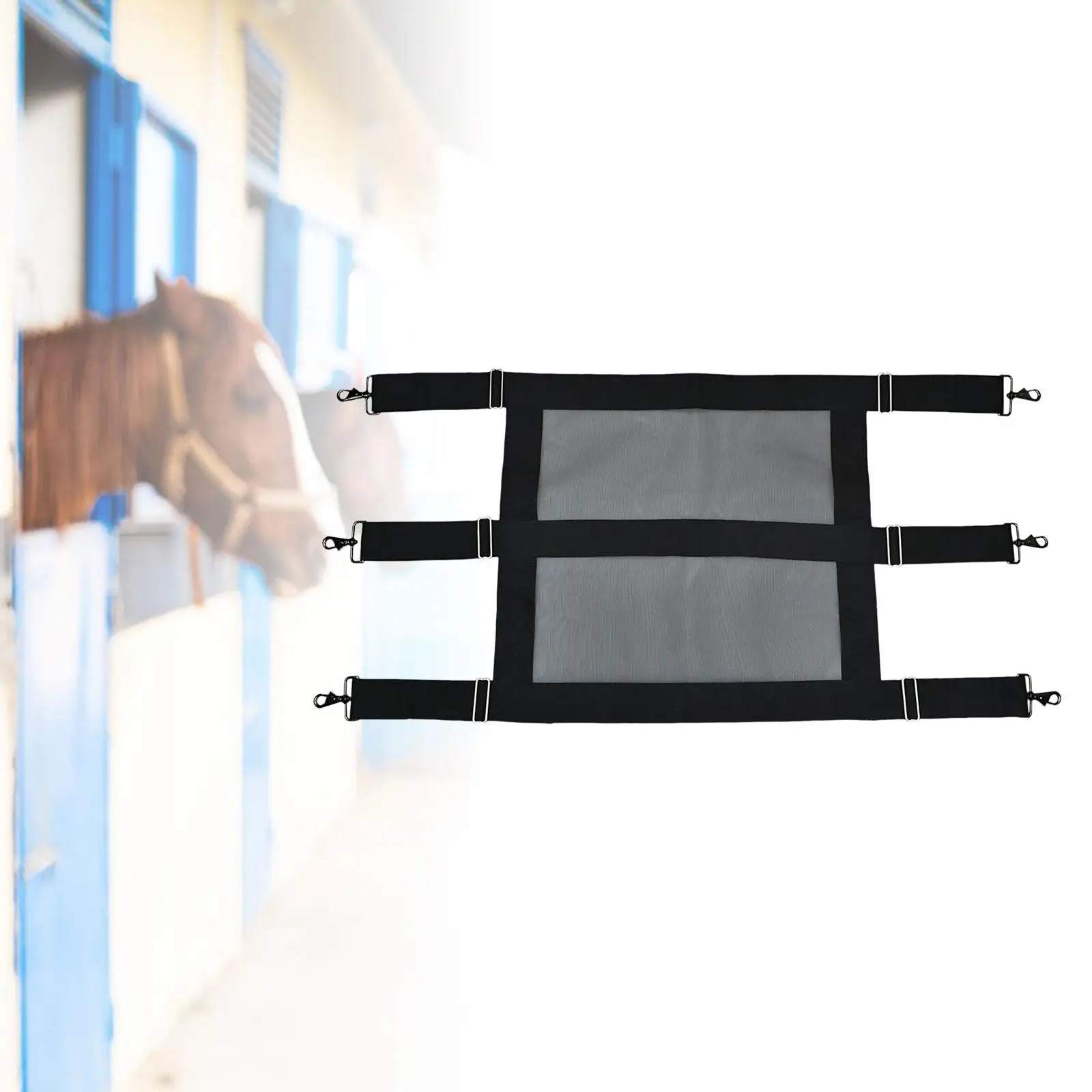 Large Horse Stall Guard Hooks Barn Black Hardware Mesh Goats Chain Mesh