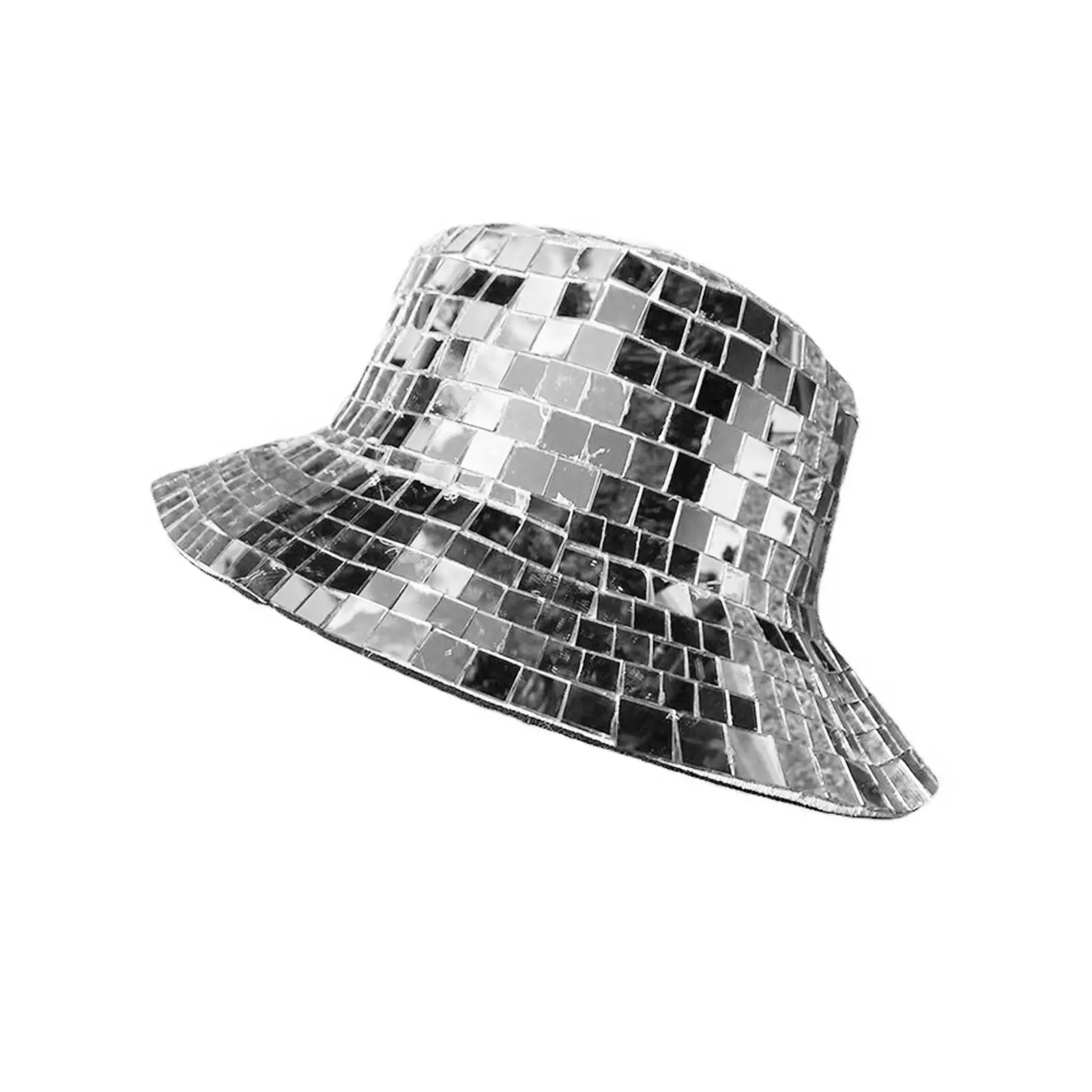 Disco Bucket Hat Comfortable Novelty Glass Party Hats Fisherman Hat for Stage Performance Holidays Vocations Clubs Cosplay