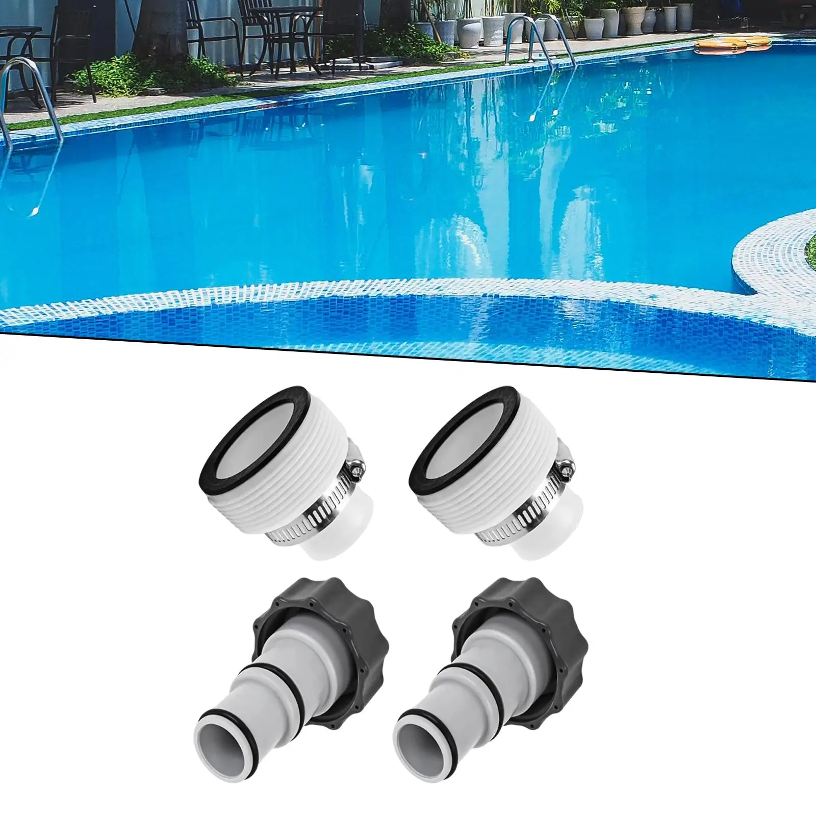 Hose Adapter Hose Connections Plunger Valve Drain Adapter Pool Parts Pool Drain for Chlorine Generator Threaded Connection Pump