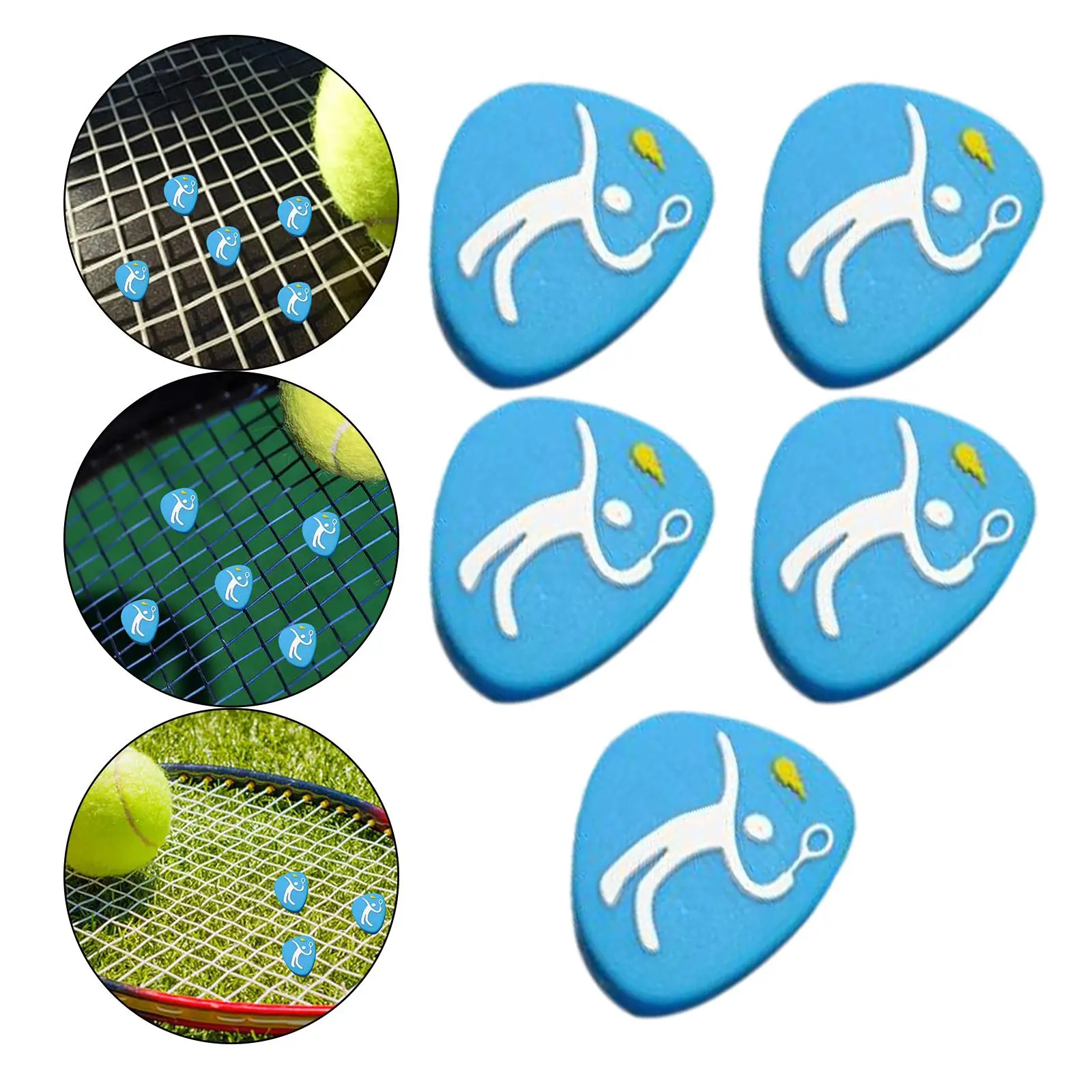 5Pcs Silicone Tennis Vibration Dampener Shock Absorber Shock Absorption Tennis Dampener Damper Players Gift Accessories