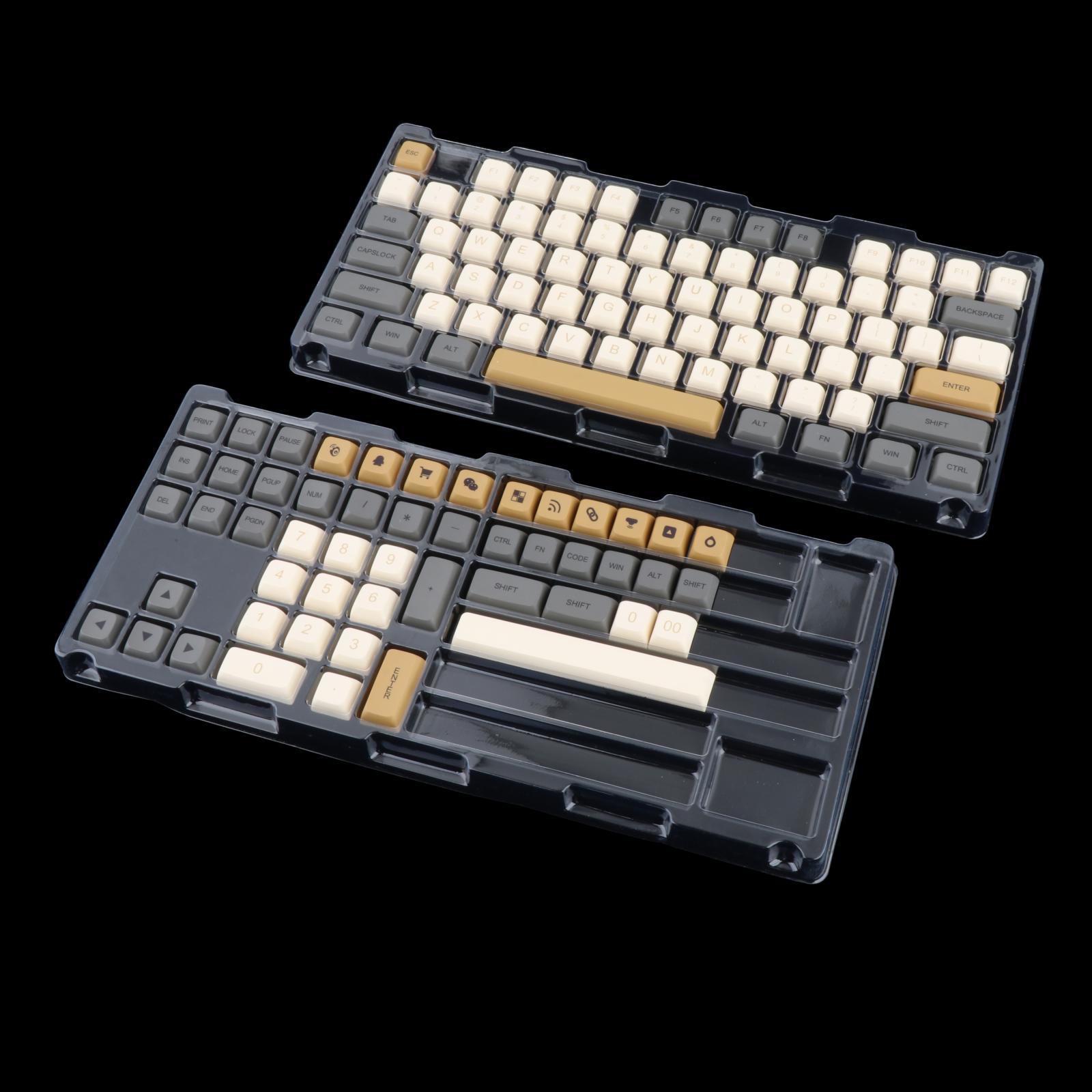 125 Keys PBT Keycaps with Storage Box Dustproof Waterproof Mechanical Keyboard Keycaps for Cherry MX Switch Laptop Computer