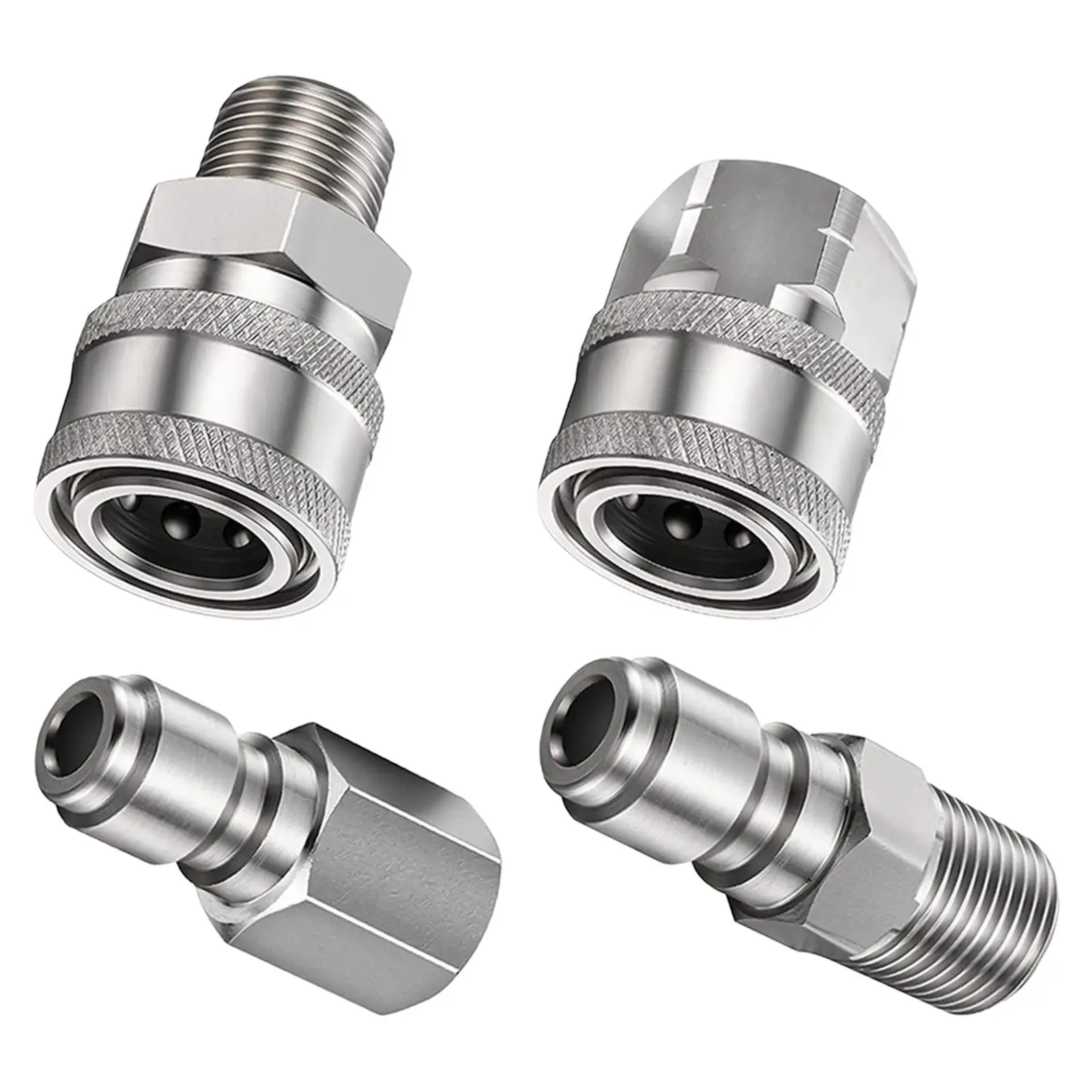 4 Pieces Pressure Washer Adapter Set Swivel to Quick Connect Fitting Replacement