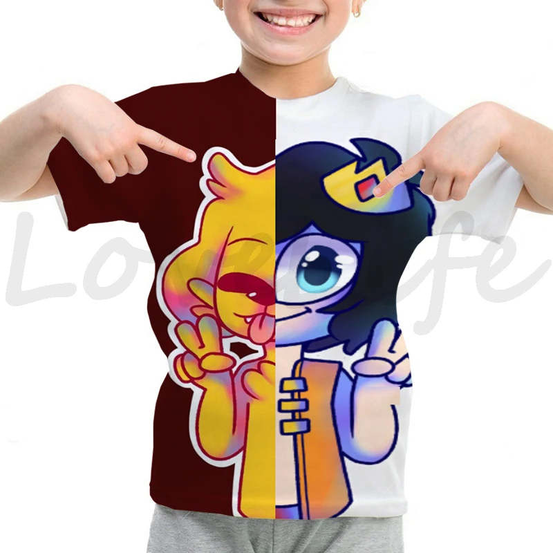 New Game T Shirt Kids 3D Anime Los Compas Mikecrack Tshirt Children Kawaii Tee Tops Teenager Streetwear Casual T-shirt Camisetas children's t shirt with animals	