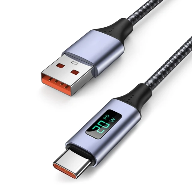 C C Pd 100w Charging Cable Display  Cable Usb Type C Pd 100w Charger - U78  100w Led - Aliexpress