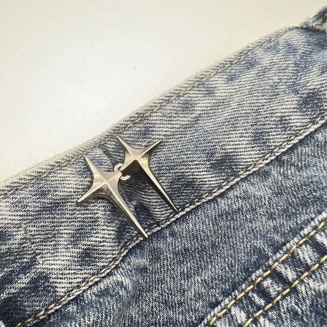 Detachable Jean Button Clasps Adjustable Waist Buckle Pants Waist Tightener  - AliExpress