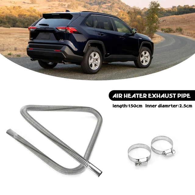 150CM Universal Car Truck Boat Diesel-Fuel Air Parking Heater Stainless  Steel Exhaust Pipe with 2 Clamps Accessories - AliExpress